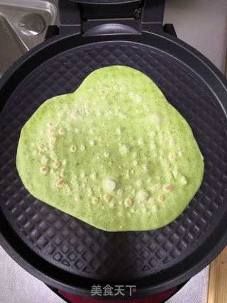 菠菜薄饼的做法步骤:8