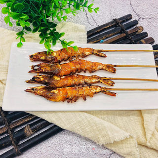 烤串串虾的做法步骤:10