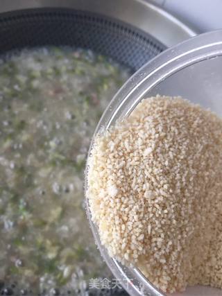 肉末槐花粥的做法步骤:18