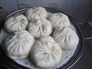 菠菜素包子的做法步骤:17