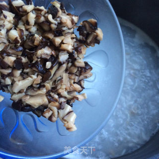 香菇青菜牛肉粥的做法步骤：7
