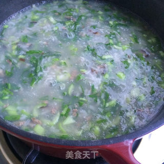 香菇青菜牛肉粥的做法步骤:9