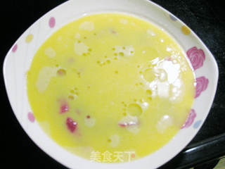 鸡蛋蒸牛肉片的做法步骤:6