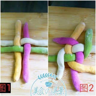 彩色绣球馒头的做法步骤:3