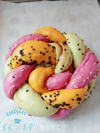 彩色绣球馒头的做法步骤:5