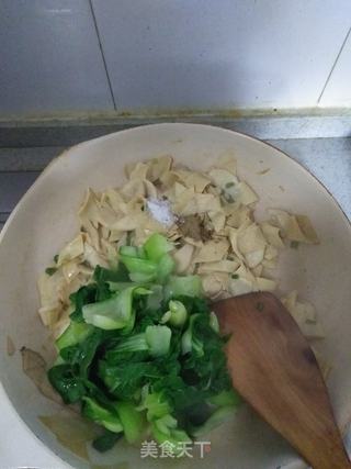 干豆腐炒油菜的做法步骤：12