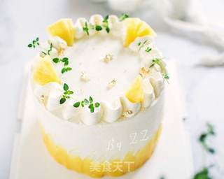 百香果凤梨奶油蛋糕的做法步骤:17