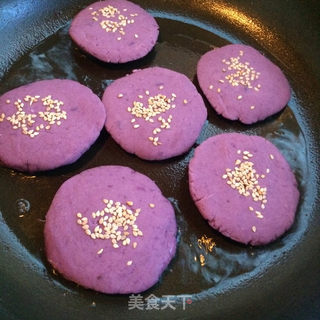 煎紫薯饼的做法步骤：5