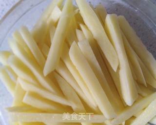 儿童爱心土豆薯条的做法步骤:4