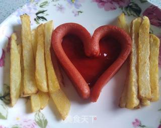 儿童爱心土豆薯条的做法步骤:10