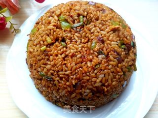 鸡蛋酱油炒饭的做法步骤:11