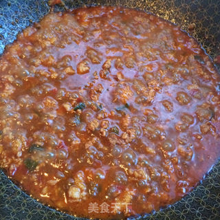 酱肉末拌面的做法步骤:5