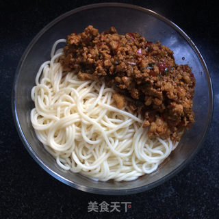 酱肉末拌面的做法步骤:6