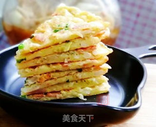 十分钟泡菜鸡蛋饼的做法步骤:7