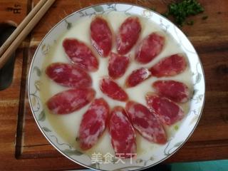 腊肠蒸蛋的做法步骤:7
