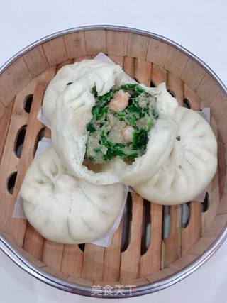 韭菜虾仁肉馅包子的做法步骤:16