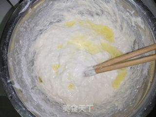 发面韭菜鹅蛋馅饼的做法步骤:3
