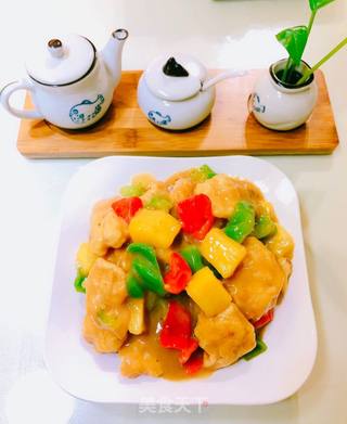 菠萝咕噜鱼的做法步骤:15