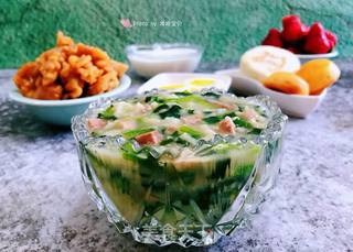 猪头肉菠菜粥的做法步骤:11