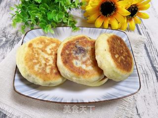 发面红薯豆沙饼的做法步骤:16
