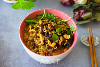 酸豆角肉末面的做法步骤:10