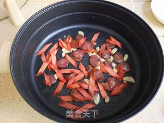 腊肠芦笋炒鸭蛋的做法步骤:8