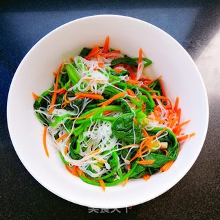懒人餐菠菜拌粉丝的做法步骤:11