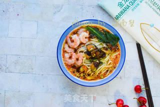 香菇虾仁面的做法步骤:9