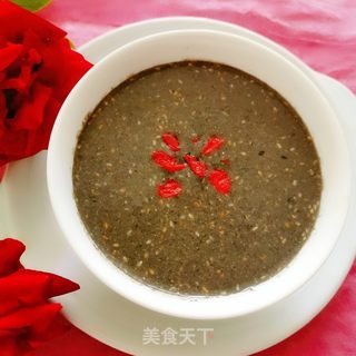 核桃黑芝麻糊的做法步骤:6