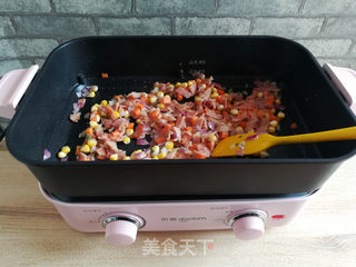 培根炒饭的做法步骤:5