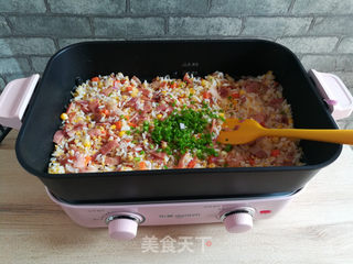 培根炒饭的做法步骤:7