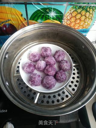 紫薯糯米球的做法步骤：10