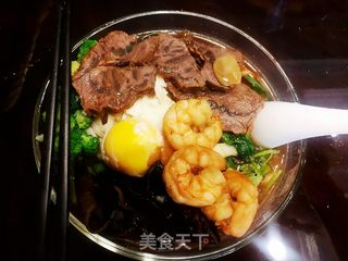 牛肉虾仁蔬菜面的做法步骤:8