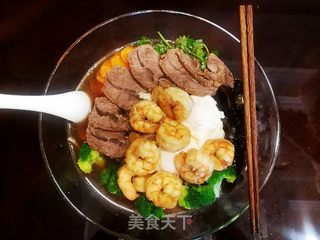 牛肉虾仁蔬菜面的做法步骤:10