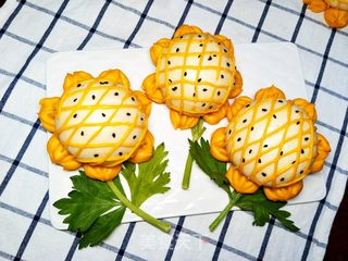 向日葵豆沙包的做法步骤:9