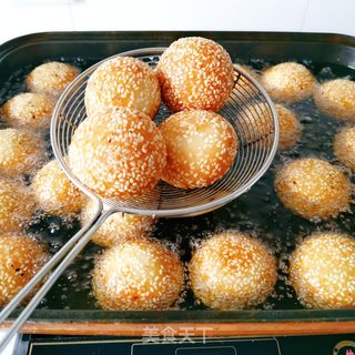 麻团的做法步骤:15