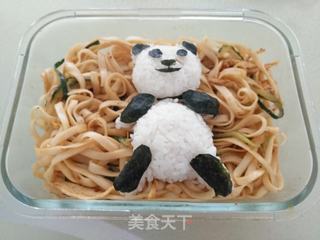 呆萌卡通鸡丝凉面的做法步骤:16
