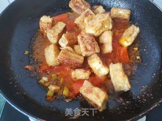 茄汁鸡蛋豆腐的做法步骤:6