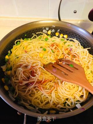 鸟巢意面烤蛋的做法步骤:7
