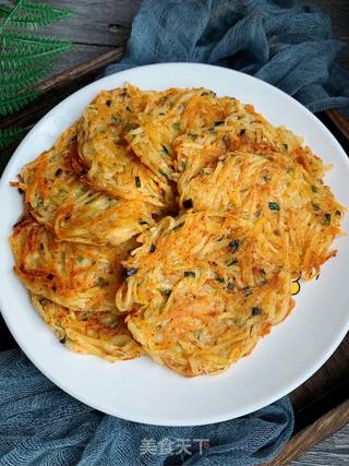 土豆丝饼的做法步骤:10