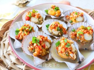 蒜蓉蒸扇贝的做法步骤:13