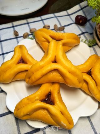 樱桃果酱三角包的做法步骤:8