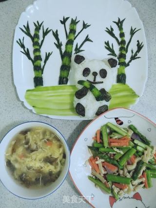 儿童餐7一可爱的大熊猫的做法步骤:10