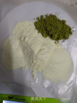 抹茶雪花酥的做法步骤：2