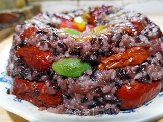 黑白糯米八宝饭的做法步骤：9