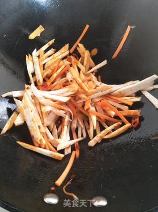鱼香肉丝杏鲍菇的做法步骤:5