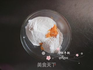 南瓜糯米饼的做法步骤：3