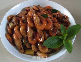 油爆河虾的做法步骤:7