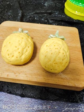 卡通菠萝小馒头的做法步骤:10