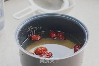 桂花双米红枣粥的做法步骤:4